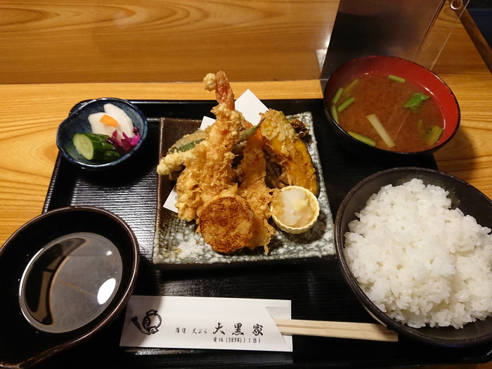 ランチの天ぷら定食